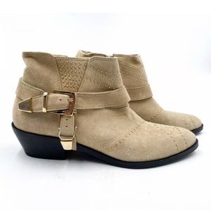 Anine Bing Bianca Ankle Boot Beige Suede